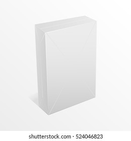 White Long Product White Package Box Mock Up Template  For Your Design eps 10 vector