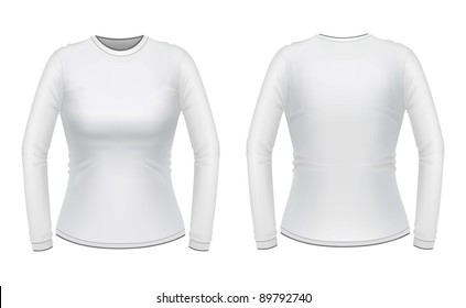 White Long Sleeve Female Shirt