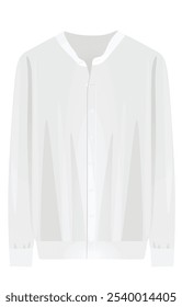 Camisa blanca de manga larga. Vector 