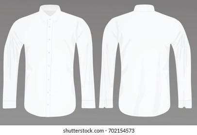 White long sleeve shirt. vector illustration 