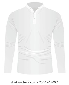 White   long sleeve t shirt. vector illustration