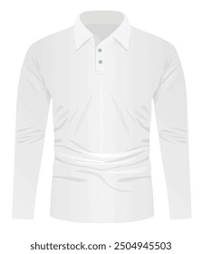 White   long sleeve t shirt. vector illustration