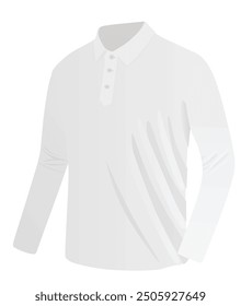 White   long sleeve t shirt. vector illustration