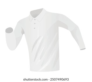 White   long sleeve t shirt. vector illustration