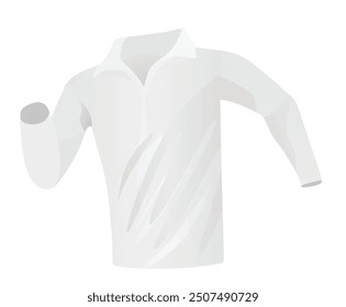 White   long sleeve t shirt. vector illustration