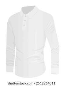 White   long sleeve t shirt. vector illustration