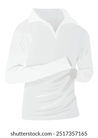 White   long sleeve t shirt. vector illustration