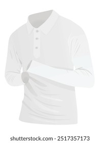 White   long sleeve t shirt. vector illustration