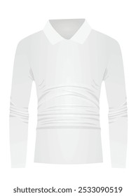 White   long sleeve t shirt. vector illustration