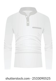 White   long sleeve t shirt. vector illustration