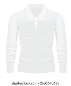 White   long sleeve t shirt. vector illustration