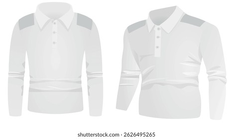 White   long sleeve t shirt. vector illustration