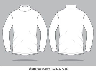 Blank White Long Sleeve Polo Shirt Stock Vector (Royalty Free) 763257556