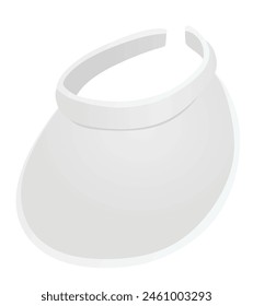 White long visor cap. vector illustration