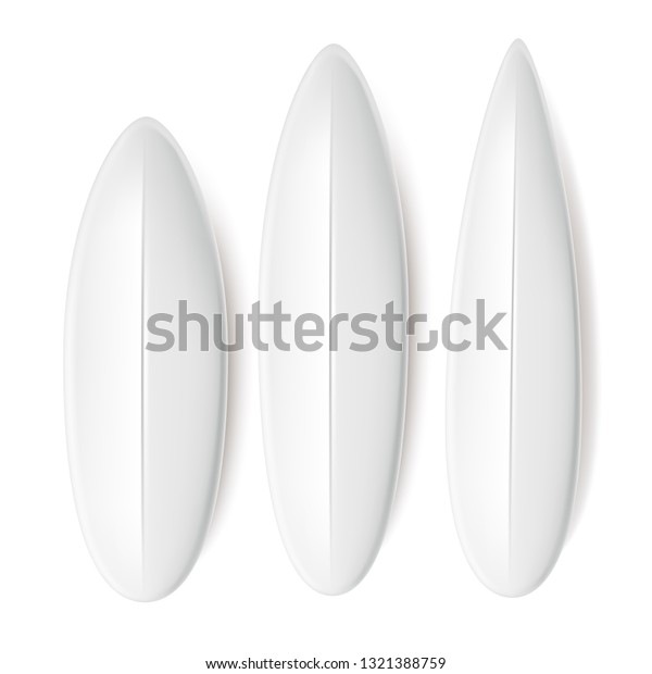 Download White Longboard Shortboard Funboard Surfboard Mockup Stock Vector Royalty Free 1321388759