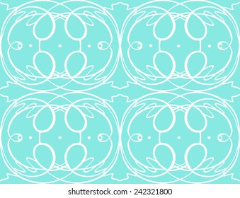 White loop abstrakt pattern, vector design