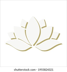 white lotus flower,vector graphic artwork 