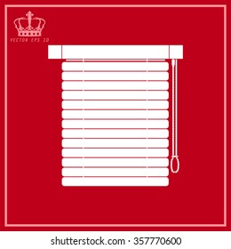 White Louvers sign icon. Window blinds or jalousie symbol
