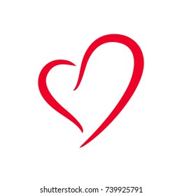 White love heart vector