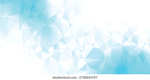 Fundo branco de baixo poli em fundo de gradiente azul e turquesa.
