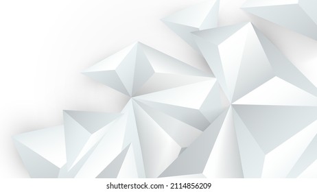 fondo blanco bajo de la bandera de poli, estilo triangular abstracto geométrico ruborizado. plantilla de fondo de diseño gráfico de ilustración vectorial.