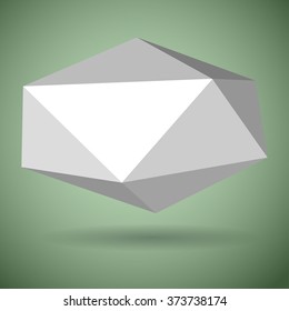 White low polygonal speech bubbles with shadow