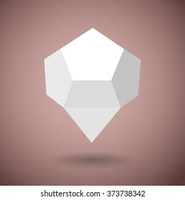 White low polygonal speech bubbles with shadow
