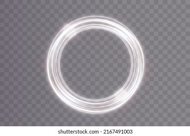 White luminous frame. Festive template for text. White border for festive texts. Set is a light frame of different shapes. PNG.