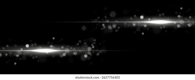 White luminous ray flashes across space with glowing stripe sparkle shine flare abstract background explosion motion beam glare special effect concert