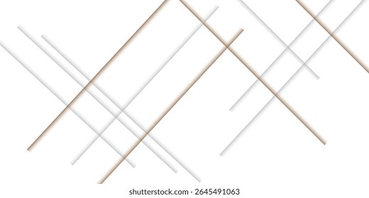 White luxury abstract background with golden lines and shadows. Premium vector illustration. eps10
