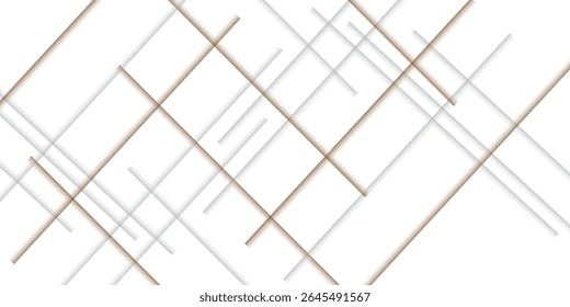 White luxury abstract background with golden lines and shadows. Premium vector illustration. eps10