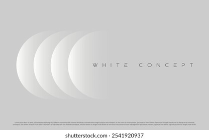 White luxury background. Abstract circle gradient backdrop of rich and luxurious colors. Useful for backgrounds, presentations, mailer, templates etc.