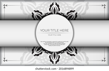 White luxury background with abstract ornament. Elegant and classic vector elements ready for print and typography.