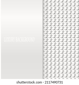 White luxury background with beads. Vector illustration.