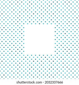 White luxury background with blue beads. Vector illustration.
