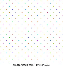 White luxury background with colorful beads. Seamless vector illustration. 