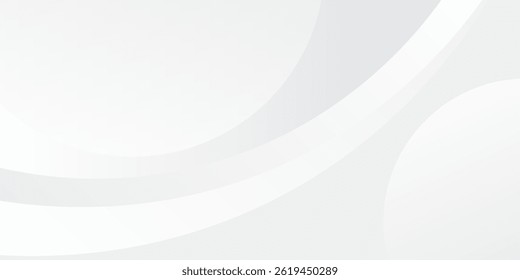 White luxury background curve shape design minimal bright with space for content. vector illustration EPS10.