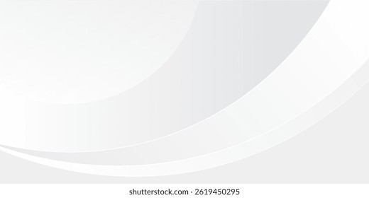 White luxury background curve shape design minimal bright with space for content. vector illustration EPS10.