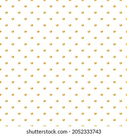 White luxury background with golden beads. Vector illustration.