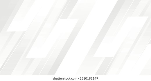 Weißer, luxuriöser Hintergrund mit grauen, schattendiagonalen Streifen. Helle elegante dynamische abstrakte BG. 