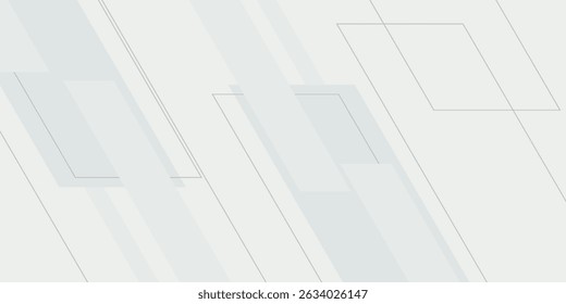 White luxury background with grey shadow diagonal stripes. Light elegant dynamic abstract BG. Trendy geometric neumorphism. Universal minimal 3d sale
