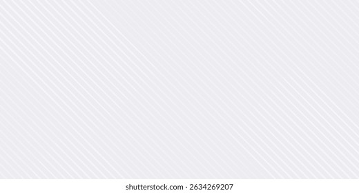 White luxury background with grey shadow diagonal stripes. Light elegant dynamic abstract BG. Trendy geometric neumorphism. Universal minimal 3d sale modern backdrop.