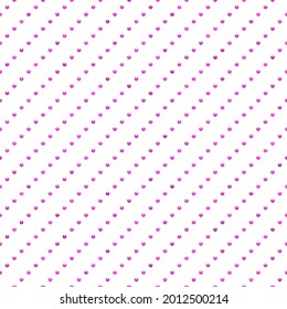 White luxury background with pink beads. Seamless vector illustration. 