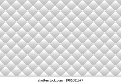 White luxury background with small pearls and rhombuses. Seamless vector illustration. 