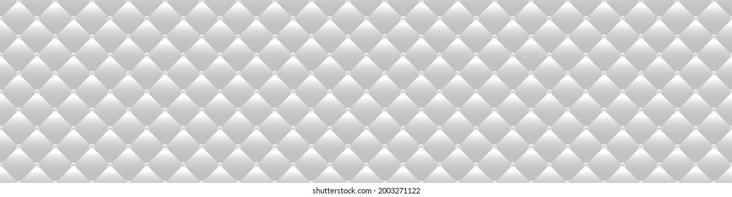White luxury background with small pearls and rhombuses. Seamless vector illustration. 