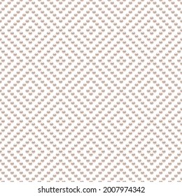 White luxury background with small pearls and rhombuses. Seamless vector illustration. 