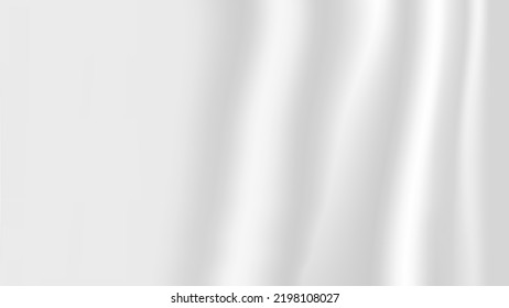 Diseño de banderas vectoriales en tela blanca de fondo