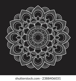 White Luxury mandala Vector Design, Mandala for henna, mehndi, tattoo, Decorative ethnic ornamental elements, Oriental patterns
