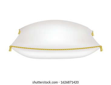 White luxury pillow. vector illustration