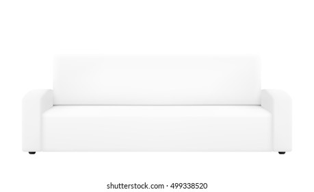 White Luxury Sofa For Reception Or Lounge. EPS10 Vector